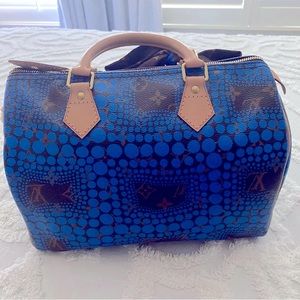 Limited Edition Kusama Yayoi Blue Bag